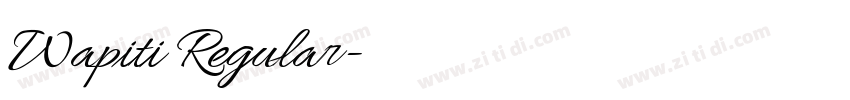 Wapiti Regular字体转换 Wapiti Regular字体转换